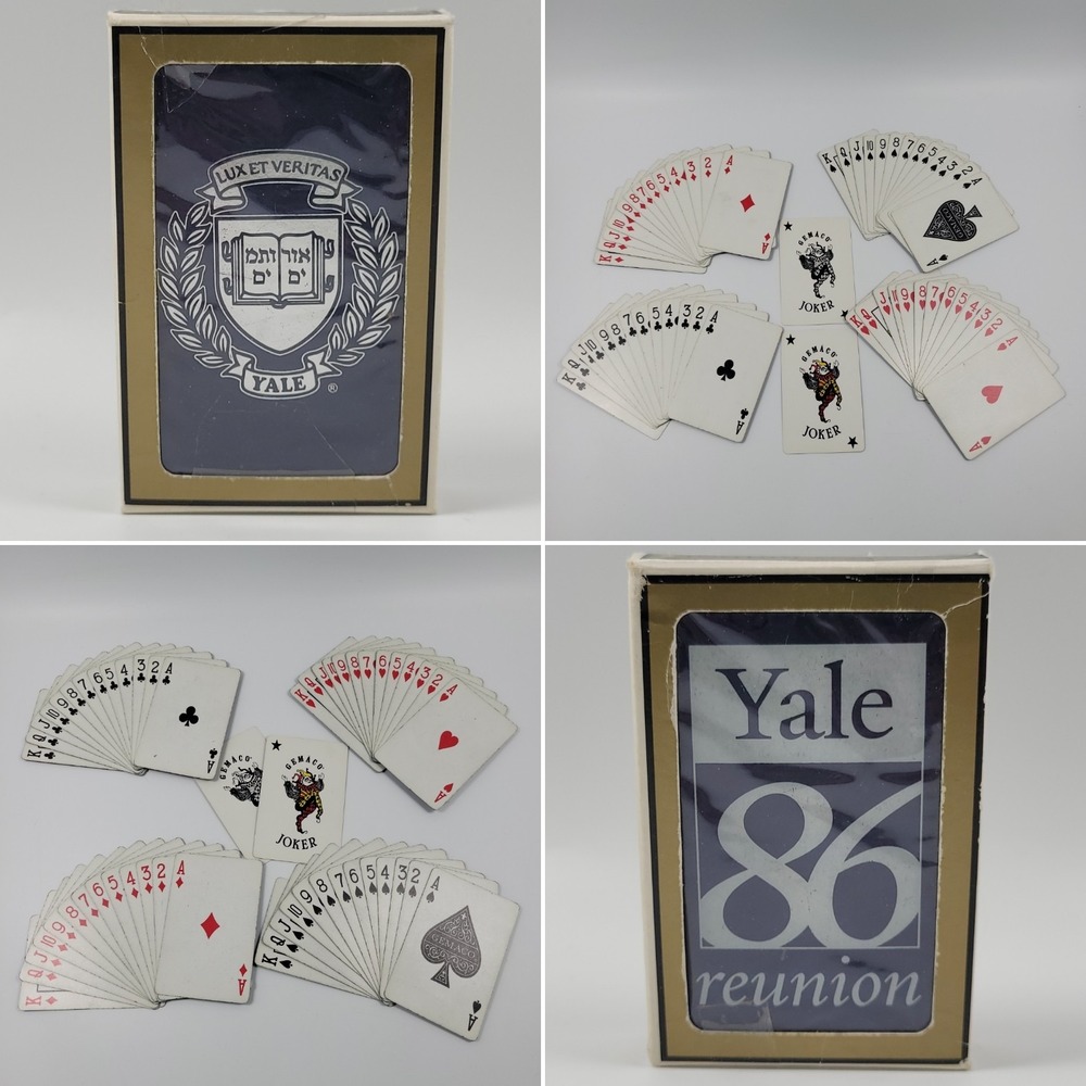 Yale University 1986 Reunion Playing Cards Lot‎ Crest Logo Class Alumni VTG